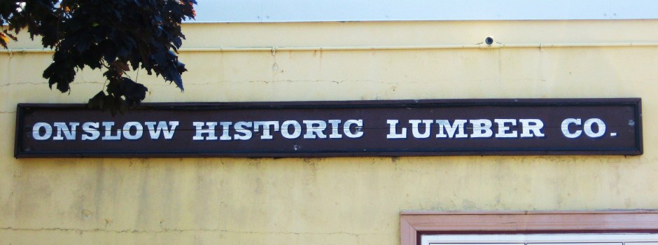 Onslow Historic Lumber - Store Sign